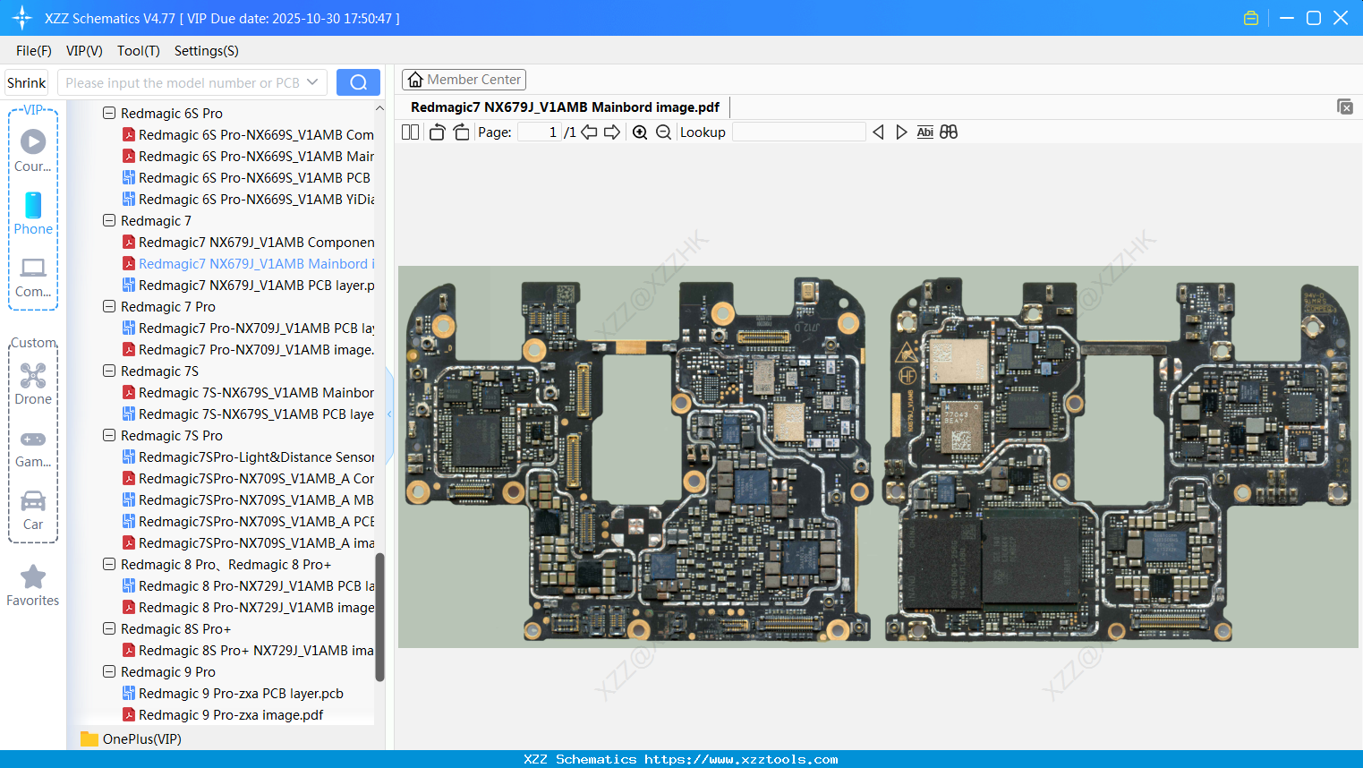 Nubia Redmagic7 NX679J_V1AMB Mainbord Image